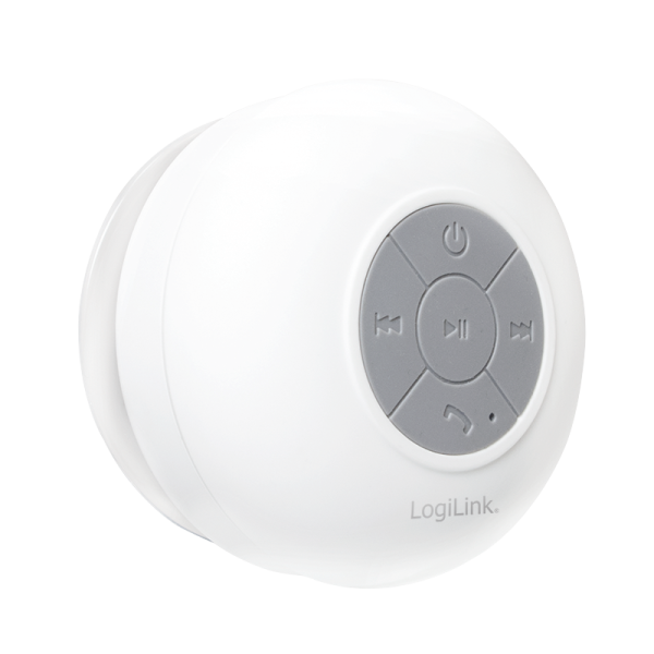 LogiLink Wireless Lautsprecher für die Dusche weiß