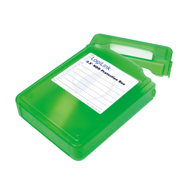 LogiLink Festplatten Schutz Box für 3,5" HDDs grün (Bulk)