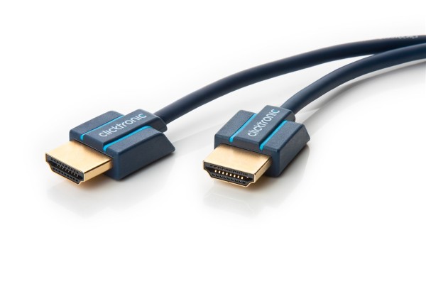 clicktronic Ultra Slim High Speed HDMI Kabel mit Ethernet 1,5 m (1er Faltschachtel)