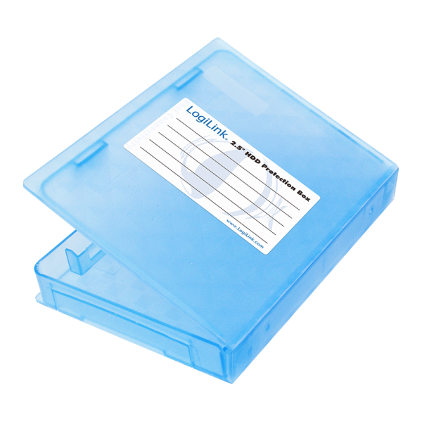 LogiLink Festplatten Schutz Box für 2,5" HDDs blau (Bulk)