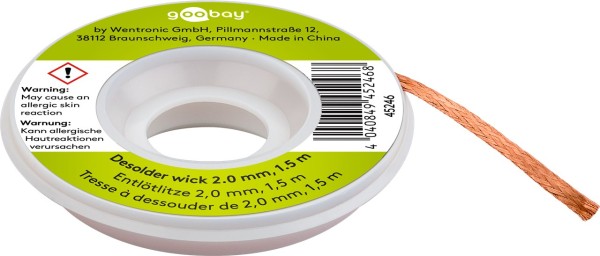 goobay Entlötlitze 2,0 mm (Bulk)