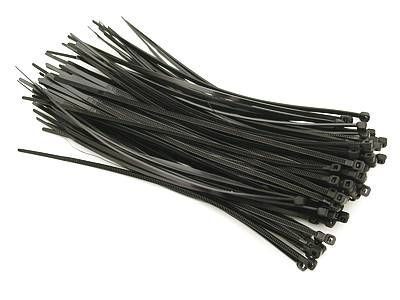 ChiliTec Kabelbinder 200mm x 2,5mm hohe Zugkraft schwarz (100 Stück)