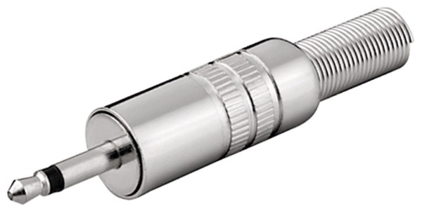 goobay Klinkenstecker 3,5 mm mono mit Knickschutz metall (Bulk)