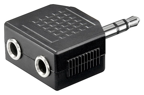 goobay Audio Adapter 3,5 mm 1 zu 2 (Bulk)