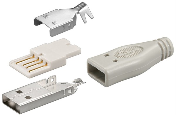 goobay USB Stecker A Lötversion inkl. Tülle (Bulk)