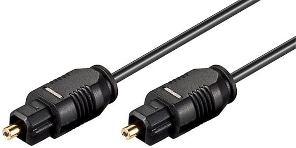 goobay Toslink Kabel Stecker auf Stecker 2,2 mm schwarz 1,5 m