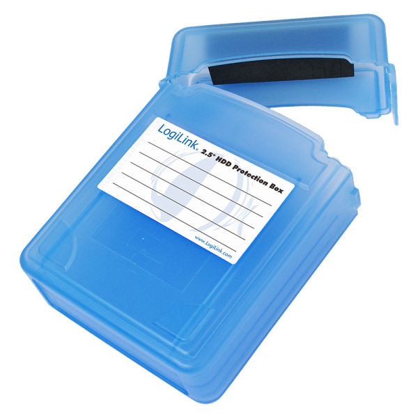 LogiLink Festplatten Schutz Box für 2 x 2,5" HDDs blau (Bulk)
