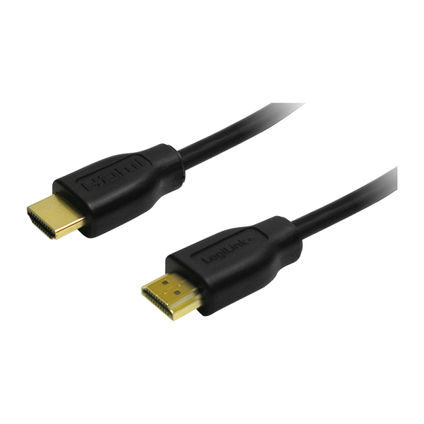 LogiLink High Speed HDMI Kabel 4K 30 Hz mit Ethernet vergoldet schwarz 2 m