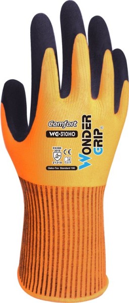 Wonder Grip WG-310HO Arbeitshandschuhe Comfort orange XL/10 (Bulk)