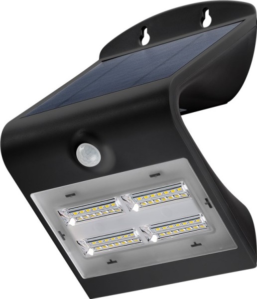 goobay LED Solar Wandleuchte mit Bewegungsmelder 3,2 W schwarz