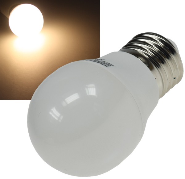 ChiliTec LED Tropfenlampe E27 T50 warmweiß 3000k, 400lm, 230V/5W