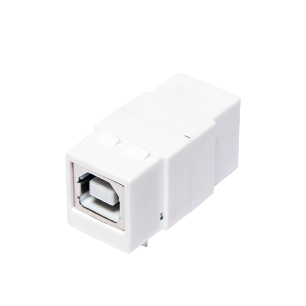 LogiLink USB 2.0 Keystone Verbinder B/F auf USB B/F weiß (Bulk)