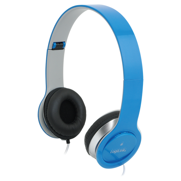 LogiLink Stereo High Quality Headset blau (1er Faltschachtel)