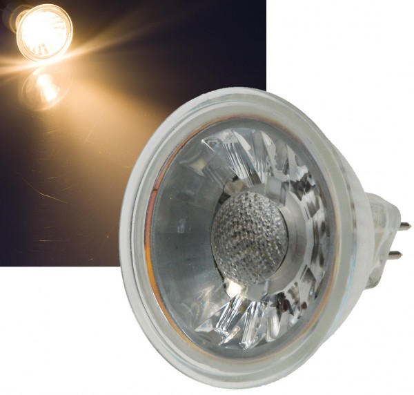 ChiliTec LED Strahler MR16 H50 COB 1 COB, 3000k, 400lm, 12V/5W, warmweiß