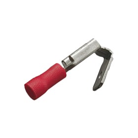 Flachstecker mit Abzweig 6,3mm rot für Kabel 0,25mm² - 1mm²