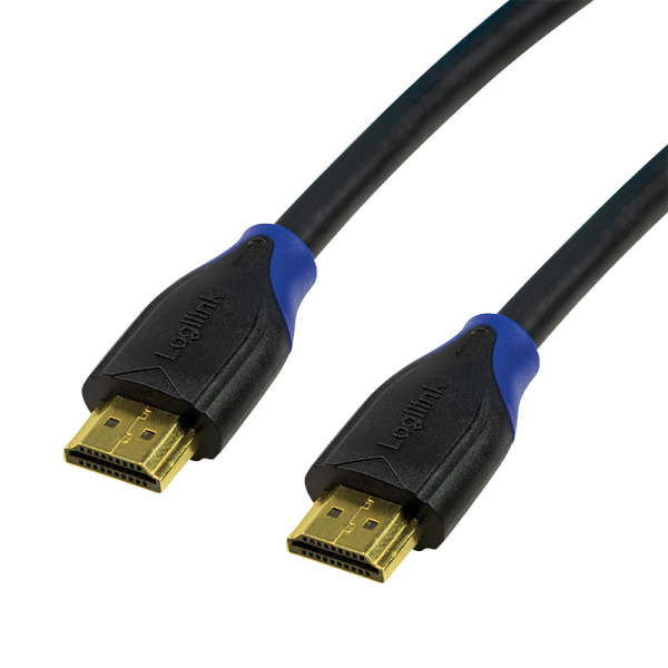 LogiLink High Speed HDMI Kabel mit Ethernet 4K 60Hz schwarz blau 10 m