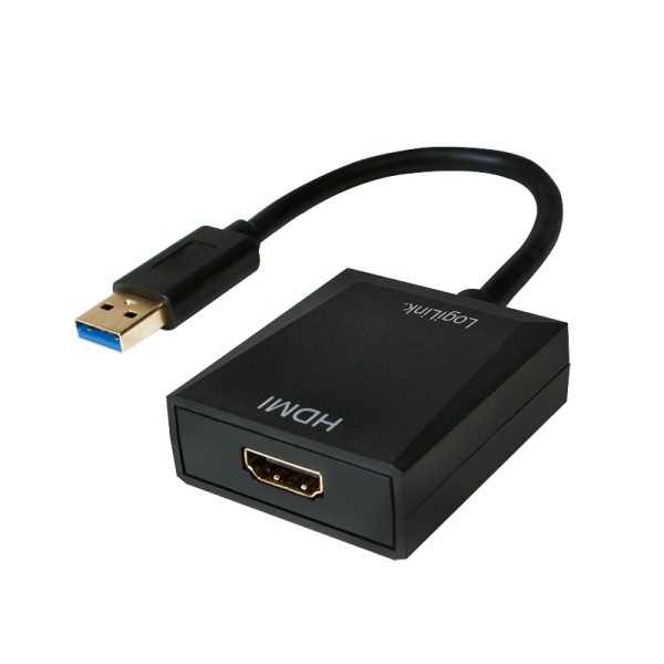 LogiLink USB 3.0 Adapter auf HDMI 1080p schwarz 0,1 m (1er Blister)