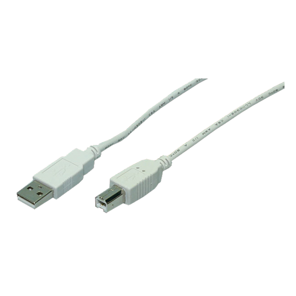 LogiLink USB 2.0 Kabel Anschluss A auf B 2 x Stecker grau 500 m