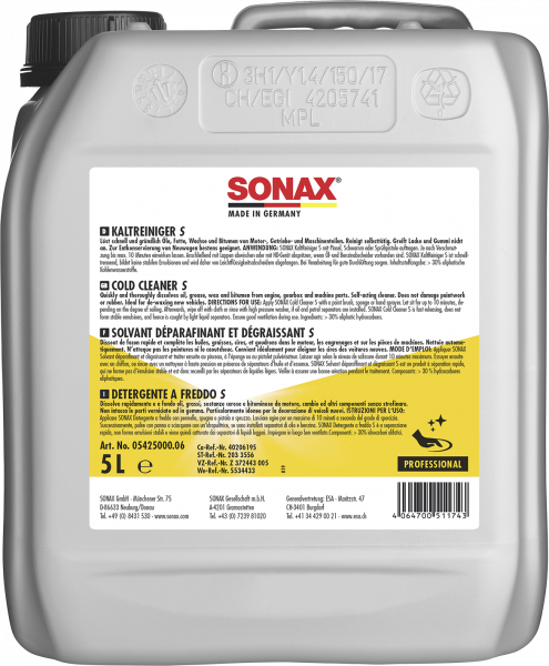 SONAX PROFESSIONAL KaltReiniger schnelltrennend 5 L