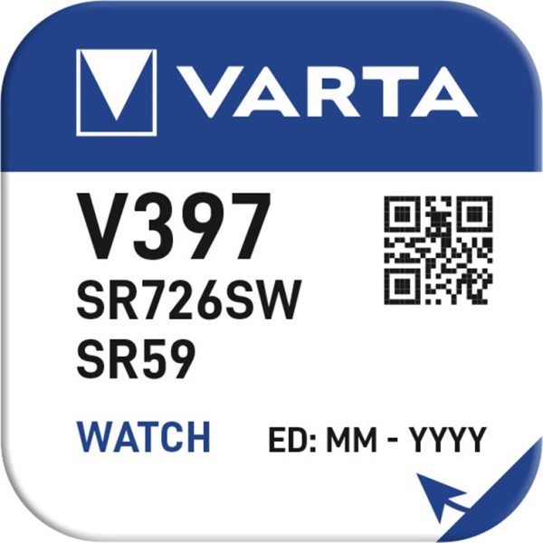 Varta Watch Knopfzelle silberoxid V397/SR59 1,55 V (1er Blister)