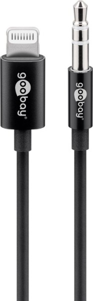 goobay Apple Lightning Audioanschlusskabel 3,5 mm schwarz 1 m