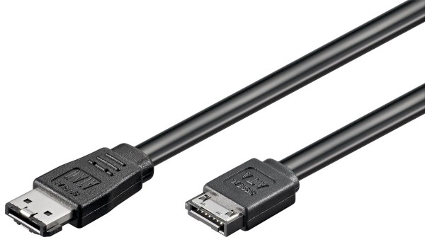 goobay HDD eSATA Kabel 1,5 Gbit/s 3 Gbit/s 6 Gbit/s schwarz 0,5 m