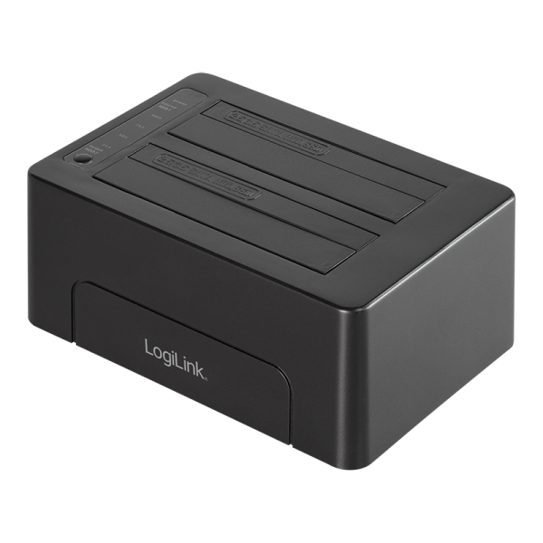 LogiLink Quickport USB 3.1 Gen 2 für 2 x 2,5" + 3,5" SATA HDD/SSD schwarz (1er Faltschachtel)