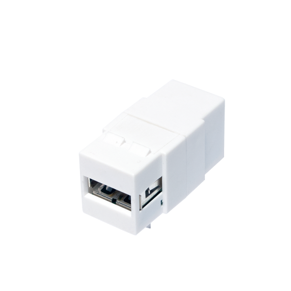 LogiLink USB 2.0 Keystone Verbinder A/F auf USB B/F weiß (Bulk)