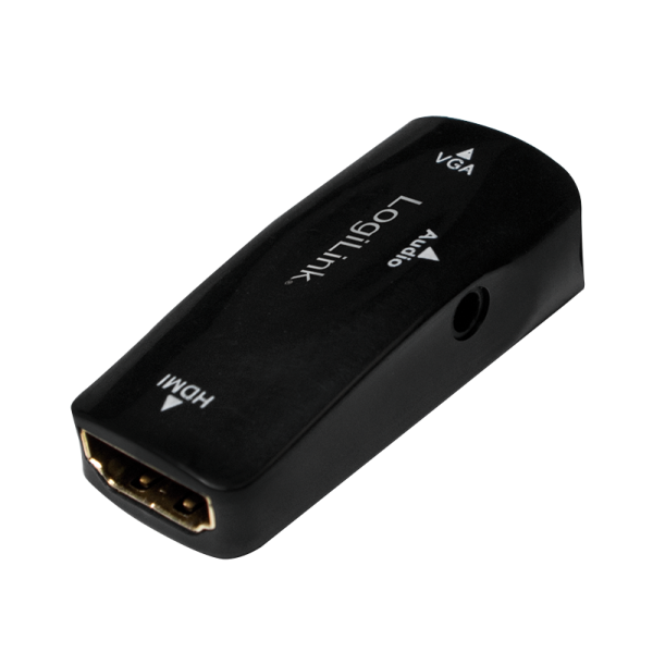 LogiLink HDMI Kabel zu VGA 1080p vergoldet schwarz (Bulk)