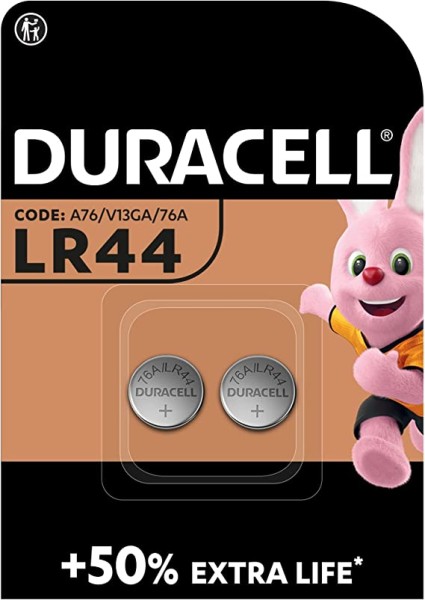 Duracell Specialty Alkali-Knopfzelle LR44 76A 1,5 V (2er Blister)
