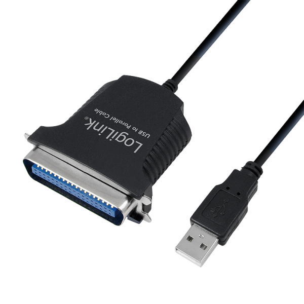 LogiLink USB 1.1 Adapter auf Centronics36/M schwarz 1,8 m (1er Faltschachtel)