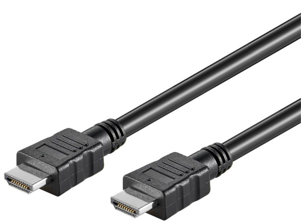 goobay High Speed HDMI Kabel mit Ethernet schwarz 0,5 m (Bulk)