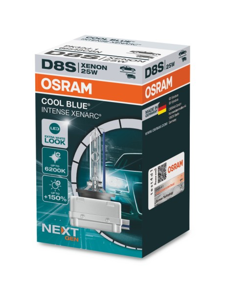 OSRAM XENARC COOL BLUE INTENSE NextGen. D8S PK32D-1 12V+24V/25W (1er Faltschachtel)