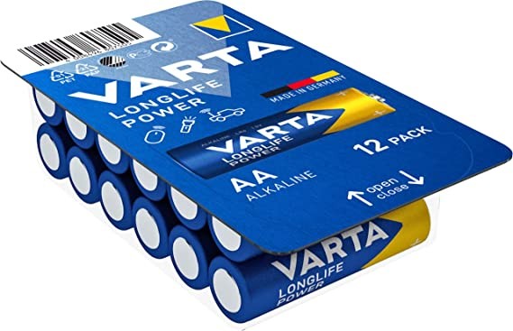 Varta Longlife Power Alkali Mangan Batterie LR6/AA Mignon 1,5 V (12 Stück)