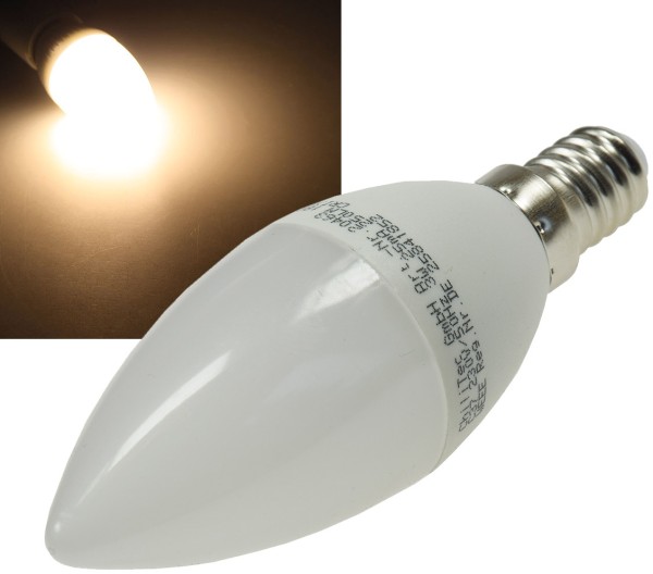 ChiliTec LED Kerzenlampe E14 K50 warmweiß 3000k, 400lm, 230V/5W