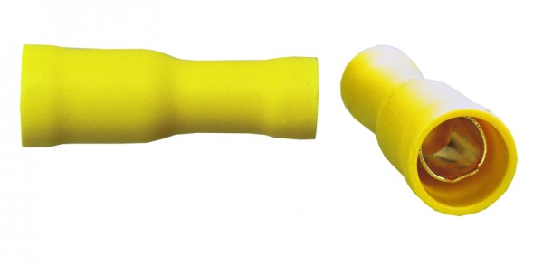 Sinuslive Rundstecker vergoldet gelb 4mm² - 6mm² 10 Stück