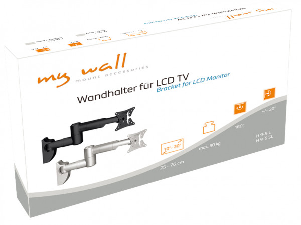 My Wall Wandhalter für LCD TV für Bildschirme 10“ - 30“ (25 - 76 cm), Belastung bis 30 kg