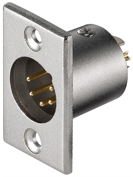 goobay Mikrofon Einbaustecker XLR 5 Pin mit vergoldeten Kontakten (Bulk)