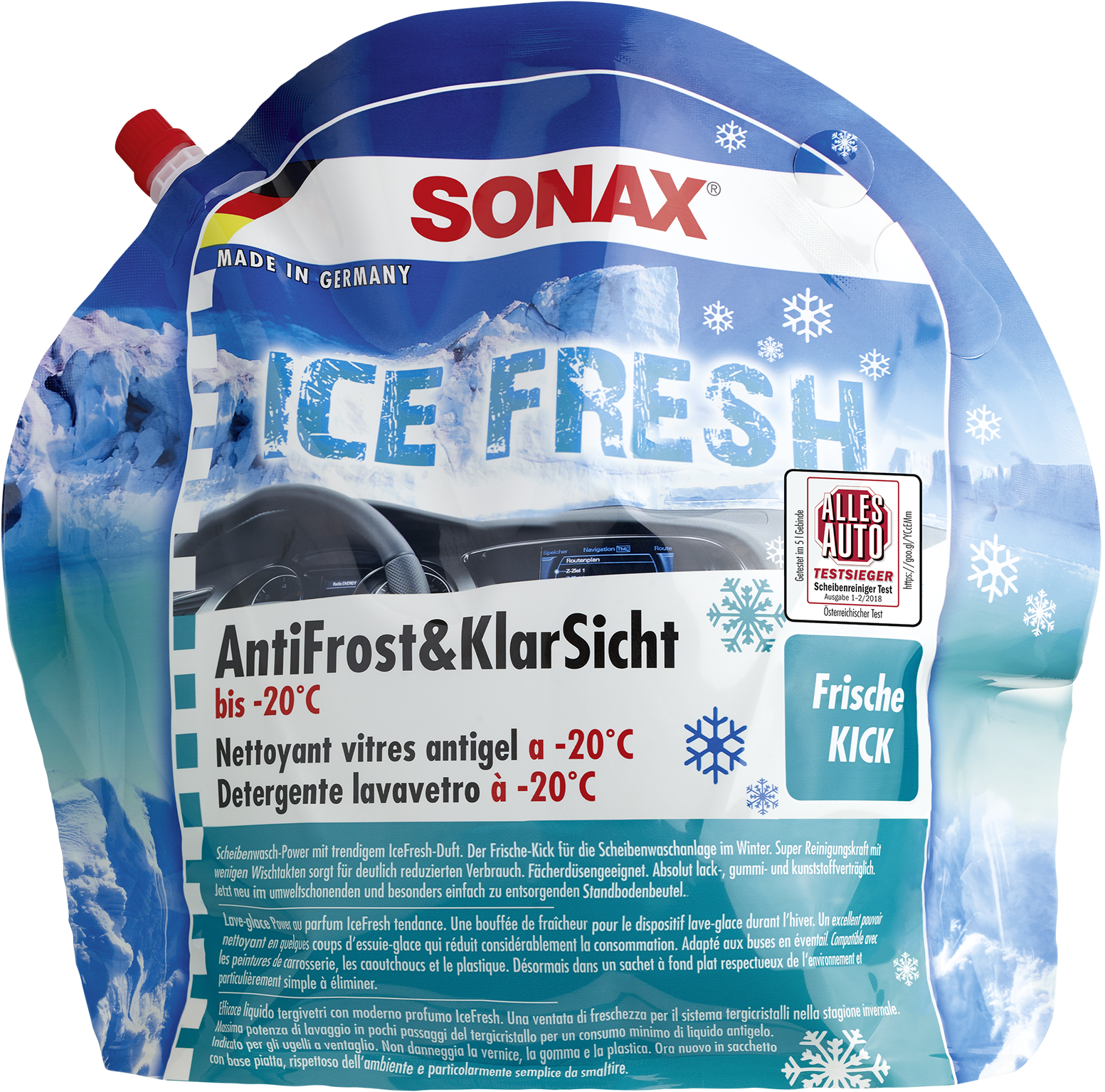 SONAX AntiFrost + KlarSicht Gebrauchsfertig bis -20°C IceFresh 3 L, Winter, Reinigung & Pflege, Rund ums Fahrzeug