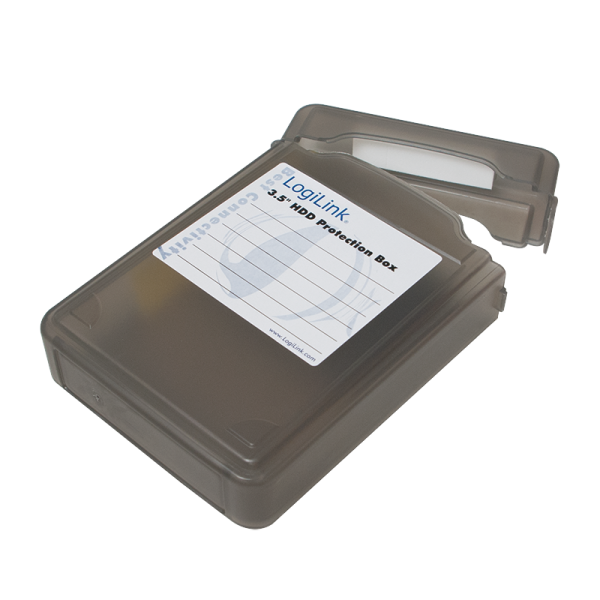 LogiLink Festplatten Schutz Box für 3,5" HDDs schwarz (Bulk)