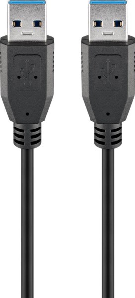 goobay USB 3.0 SuperSpeed Kabel A Stecker auf A Stecker schwarz 3 m