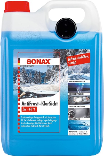 SONAX AntiFrost + KlarSicht gebrauchsfertig bis -20°C Citrus 5 L, Winter, Reinigung & Pflege, Rund ums Fahrzeug