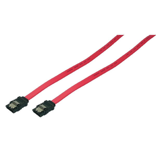 LogiLink SATA Kabel intern mit Sicherungslasche rot 0,5 m