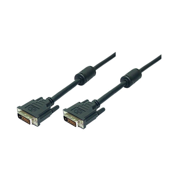 LogiLink DVI Kabel 2 x Stecker Ferrit schwarz 3 m