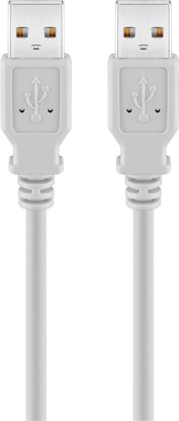 goobay USB 2.0 Hi-Speed Kabel A Stecker auf A Stecker grau 3 m
