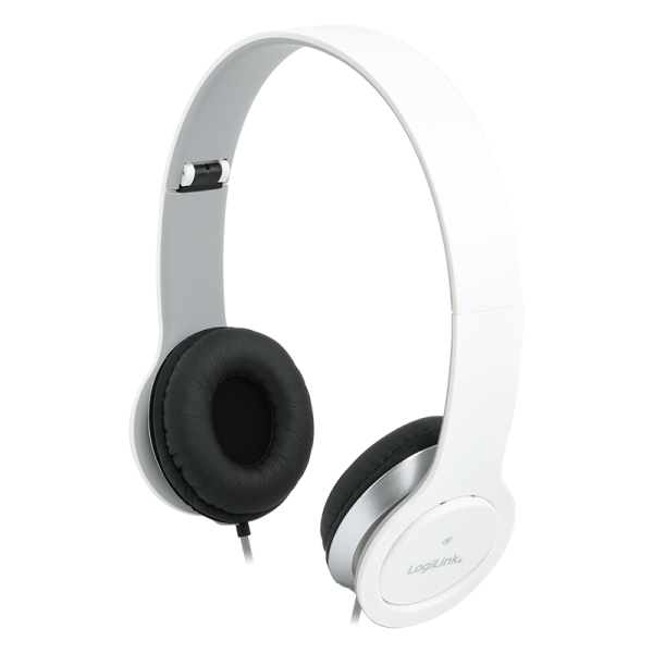 LogiLink Stereo High Quality Headset weiß (1er Faltschachtel)