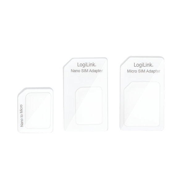 LogiLink Dual Sim Karten Adapter Set weiß (3er Set)