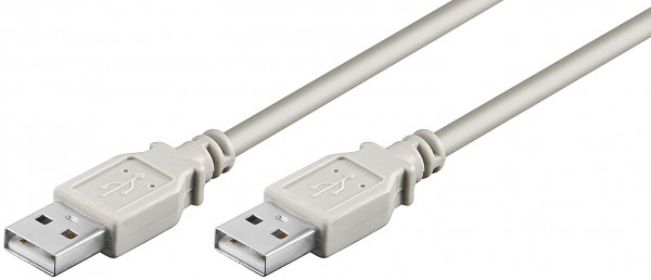 goobay USB 2.0 Hi-Speed-Kabel A Stecker auf A Stecker grau 5 m