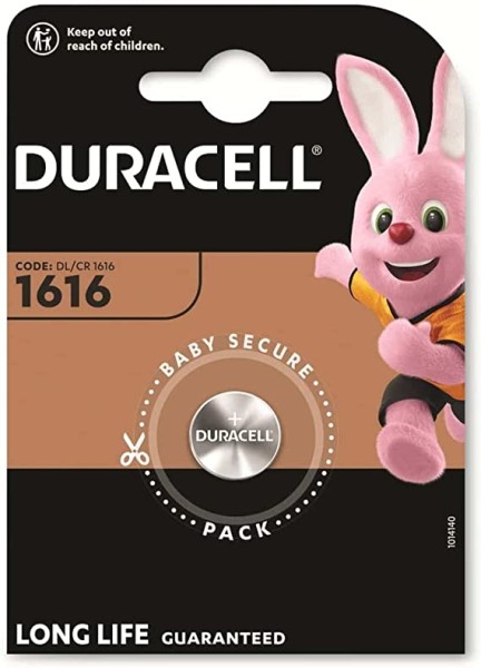 Duracell Specialty Lithium-Knopfzelle 1616 DL/CR1616 3 V (1er Blister)