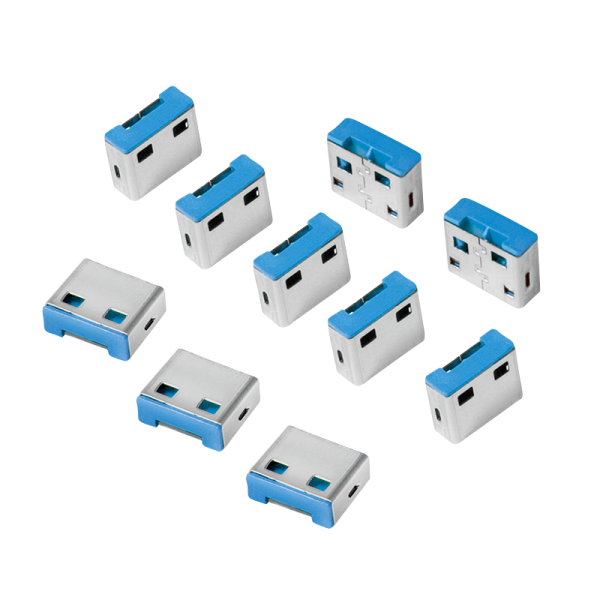 LogiLink USB Port Schloss blau (10 Stück)